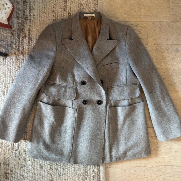 Designer Carven Women’s Grey Wool Blazer SZ 42 EU - Picture 1 of 3